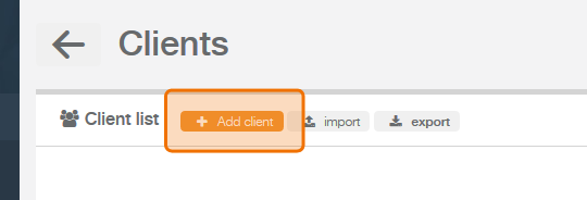  button on client page