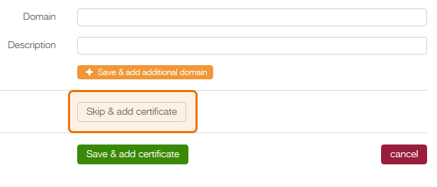 add domain form - skip btn