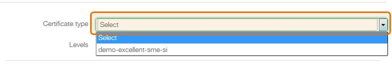 add certificate form - cert type